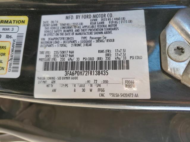 Photo 10 from auction – 2015 FORD FUSION SE with VIN 3FA6P0H72FR138435