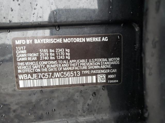 Photo 10 from auction – 2018 BMW 540 XI with VIN WBAJE7C57JWC56513