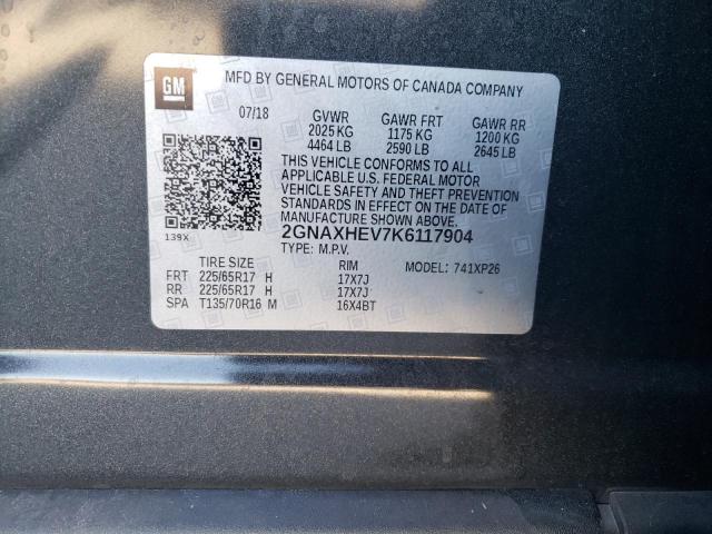Photo 10 from auction – 2019 CHEVROLET EQUINOX LS with VIN 2GNAXHEV7K6117904