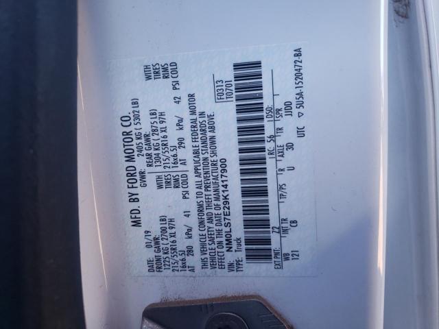 Photo 10 from auction – 2019 FORD TRANSIT CO with VIN NM0LS7E29K1417900