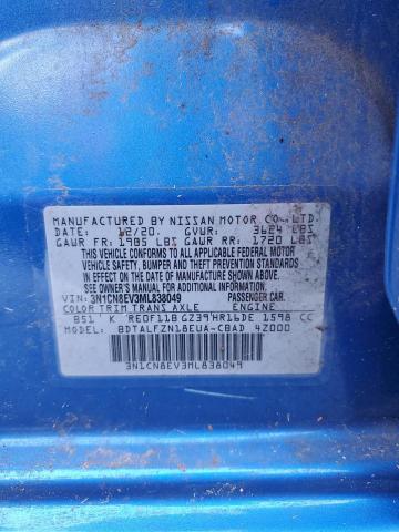 Photo 10 from auction – 2021 NISSAN VERSA SV with VIN 3N1CN8EV3ML838049