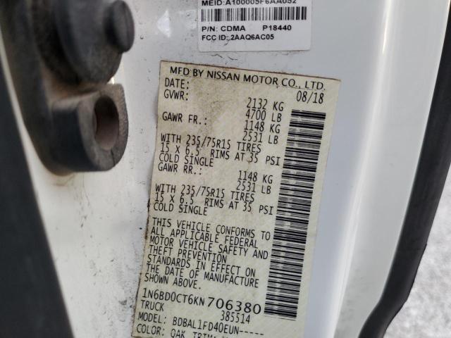 Photo 10 from auction – 2019 NISSAN FRONTIER S with VIN 1N6BD0CT6KN706380