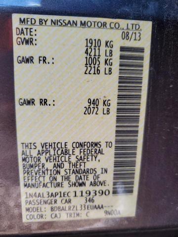 Photo 10 from auction – 2014 NISSAN ALTIMA 2.5 with VIN 1N4AL3AP1EC119390