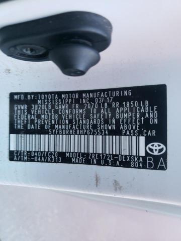 Photo 10 from auction – 2017 TOYOTA COROLLA L with VIN 5YFBURHE8HP675534