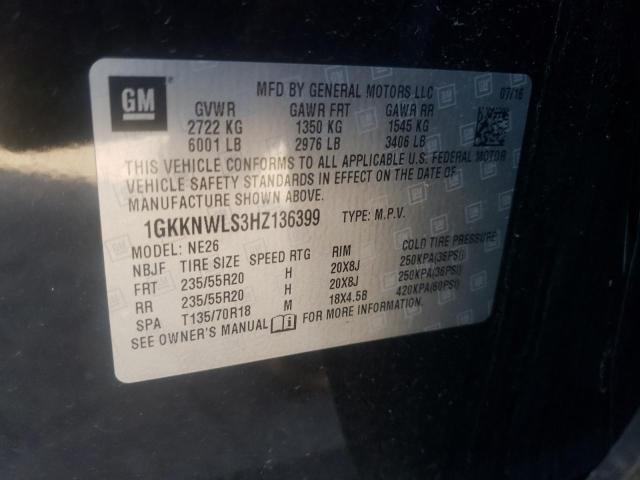 Photo 10 from auction – 2017 GMC ACADIA SLT with VIN 1GKKNWLS3HZ136399