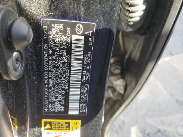 Photo 10 from auction – 2013 LEXUS CT 200 with VIN JTHKD5BH8D2171228