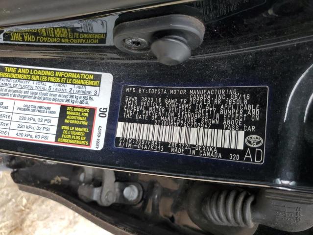 Photo 10 from auction – 2016 TOYOTA COROLLA L with VIN 2T1BURHE7GC702947