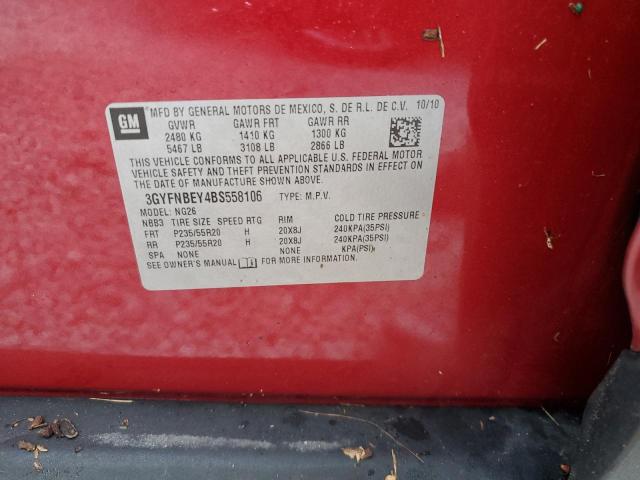 Photo 10 from auction – 2011 CADILLAC SRX PERFOR with VIN 3GYFNBEY4BS558106