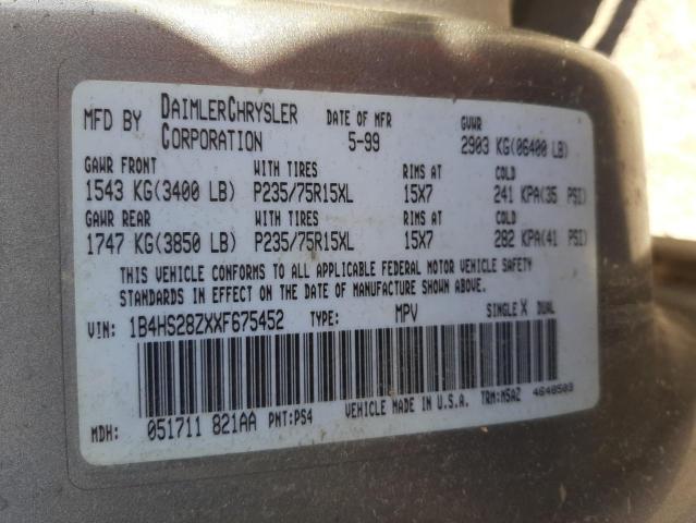 Photo 10 from auction – 1999 DODGE DURANGO with VIN 1B4HS28ZXXF675452