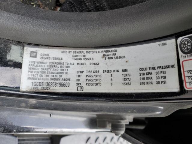 Photo 10 from auction – 2005 CHEVROLET COLORADO with VIN 1GCDS136258195609