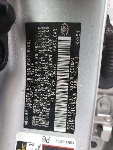 Photo 10 from auction – 2015 TOYOTA CAMRY LE with VIN 4T1BF1FK7FU906195