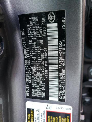 Photo 10 from auction – 2015 TOYOTA CAMRY LE with VIN 4T1BF1FK3FU898404