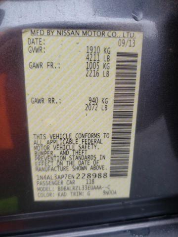 Photo 10 from auction – 2014 NISSAN ALTIMA 2.5 with VIN 1N4AL3AP7EN228988