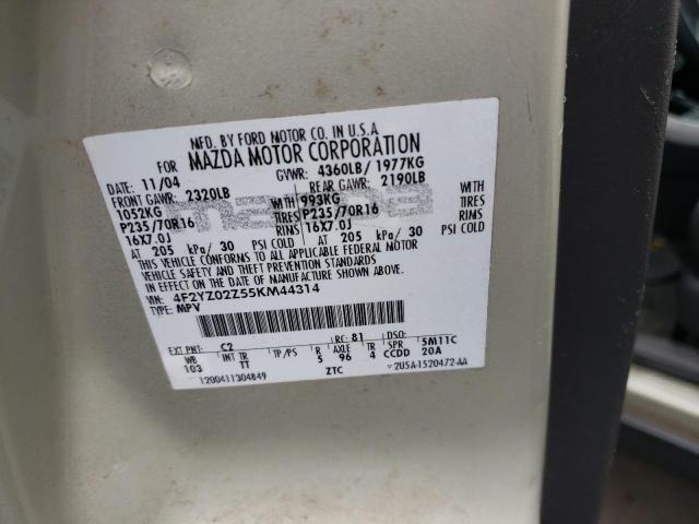 Photo 10 from auction – 2005 MAZDA TRIBUTE I with VIN 4F2YZ02Z55KM44314