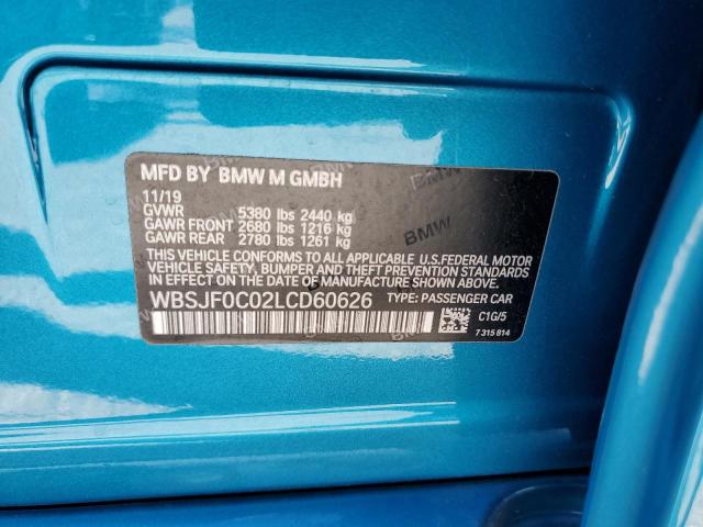 Photo 10 from auction – 2020 BMW M5 BASE with VIN WBSJF0C02LCD60626