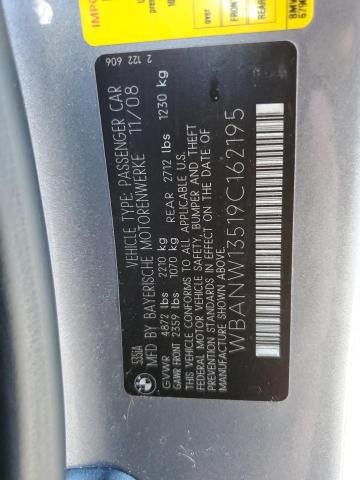 Photo 10 from auction – 2009 BMW 535 I with VIN WBANW13519C162195