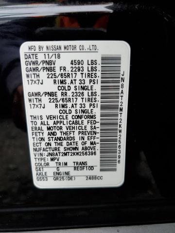 Photo 10 from auction – 2019 NISSAN ROGUE S with VIN JN8AT2MT2KW256396