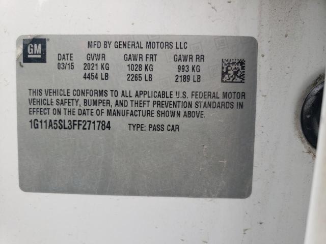Photo 10 from auction – 2015 CHEVROLET MALIBU LS with VIN 1G11A5SL3FF271784