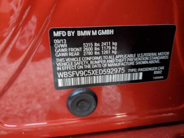 Photo 10 from auction – 2014 BMW M5 with VIN WBSFV9C5XED592975