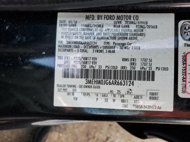 Photo 10 from auction – 2010 MERCURY MILAN PREM with VIN 3MEHM0JG6AR663124