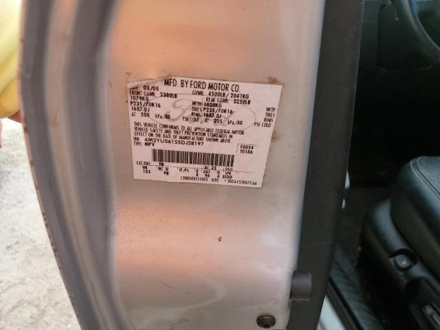 Photo 10 from auction – 2005 MERCURY MARINER with VIN 4M2YU56155DJ28197