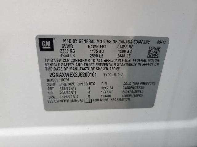 Photo 10 from auction – 2018 CHEVROLET EQUINOX PR with VIN 2GNAXWEX2J6200161