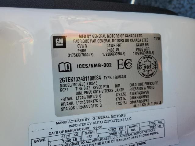 Photo 10 from auction – 2009 GMC SIERRA K15 with VIN 2GTEK133491108084