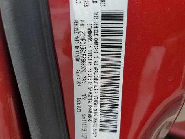 Photo 10 from auction – 2015 CHRYSLER TOWN & COU with VIN 2C4RC1BG1FR608574