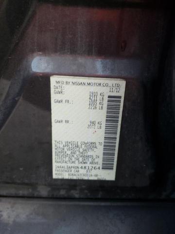 Photo 10 from auction – 2013 NISSAN ALTIMA 2.5 with VIN 1N4AL3AP4DN481264