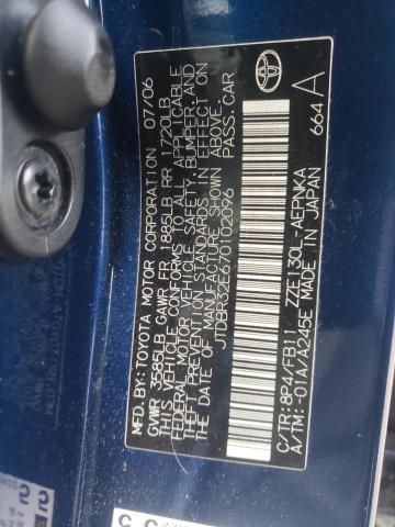 Photo 10 from auction – 2007 TOYOTA COROLLA CE with VIN JTDBR32E670102096