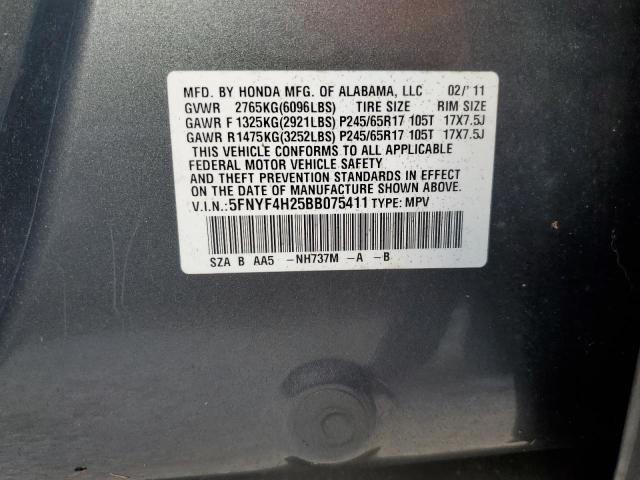 Photo 10 from auction – 2011 HONDA PILOT LX with VIN 5FNYF4H25BB075411
