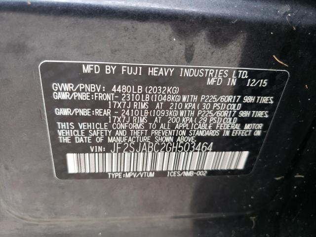 Photo 10 from auction – 2016 SUBARU FORESTER 2 with VIN JF2SJABC2GH503464