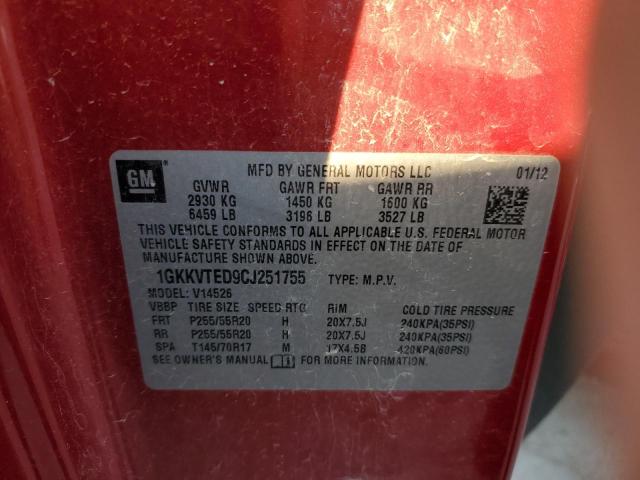 Photo 10 from auction – 2012 GMC ACADIA DEN with VIN 1GKKVTED9CJ251755