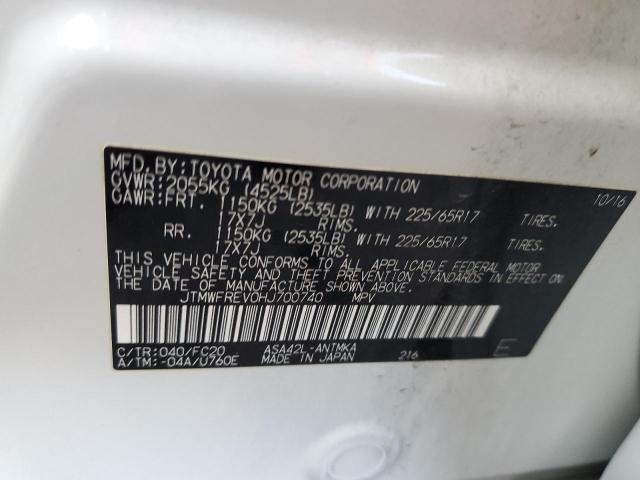 Photo 10 from auction – 2017 TOYOTA RAV4 XLE with VIN JTMWFREV0HJ700740