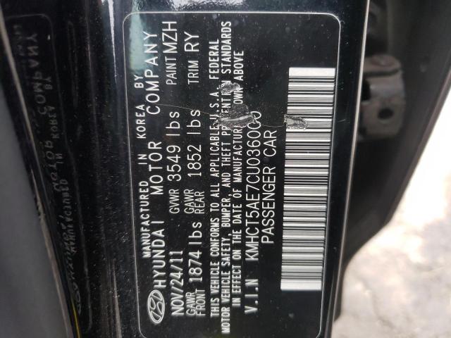 Photo 10 from auction – 2012 HYUNDAI ACCENT GLS with VIN KMHCT5AE7CU036000