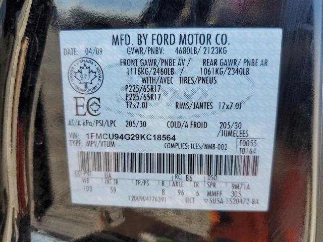 Photo 10 from auction – 2009 FORD ESCAPE LIM with VIN 1FMCU94G29KC18564
