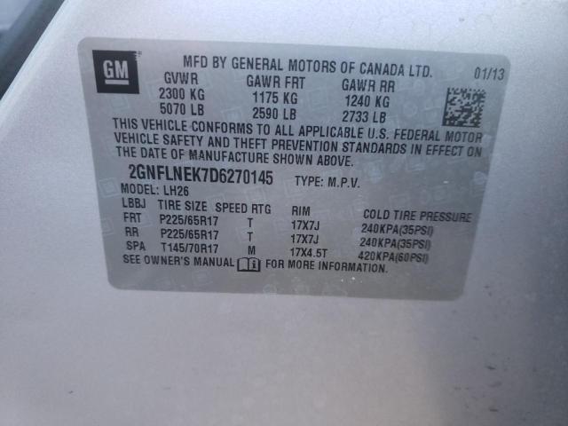 Photo 10 from auction – 2013 CHEVROLET EQUINOX LT with VIN 2GNFLNEK7D6270145