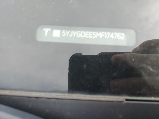 Photo 10 from auction – 2021 TESLA Y with VIN 5YJYGDEE5MF174762