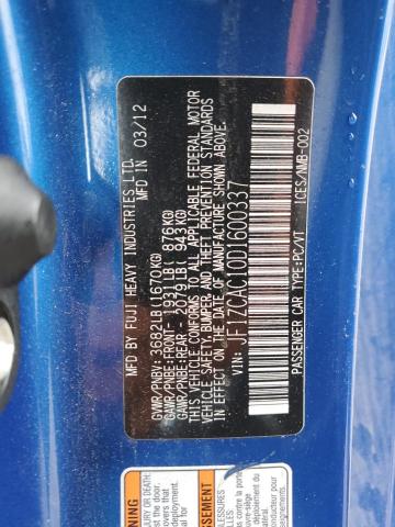 Photo 10 from auction – 2013 SUBARU BRZ 2.0 LI with VIN JF1ZCAC10D1600337