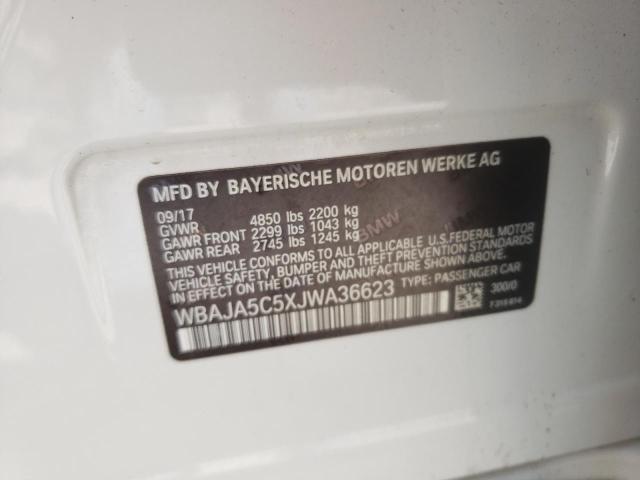 Photo 10 from auction – 2018 BMW 530 I with VIN WBAJA5C5XJWA36623