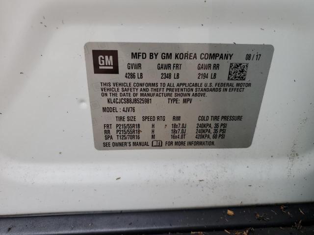 Photo 10 from auction – 2018 BUICK ENCORE ESS with VIN KL4CJCSB8JB525981