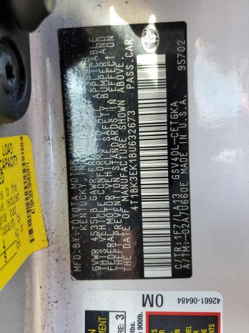 Photo 10 from auction – 2011 TOYOTA CAMRY SE with VIN 4T1BK3EK1BU632673