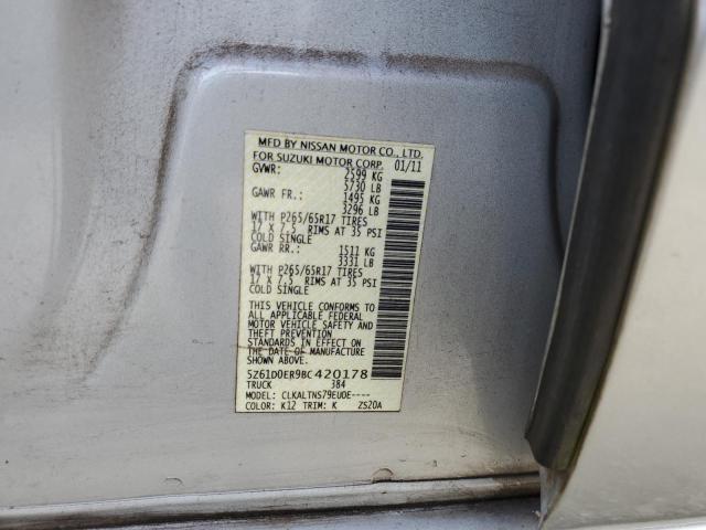 Photo 10 from auction – 2011 SUZUKI EQUATOR SP with VIN 5Z61D0ER9BC420178