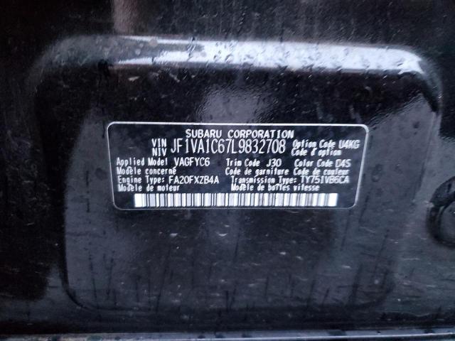 Photo 10 from auction – 2020 SUBARU WRX PREMIU with VIN JF1VA1C67L9832708