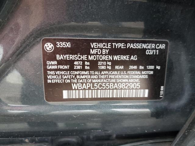 Photo 10 from auction – 2011 BMW 335 XI with VIN WBAPL5C55BA982905