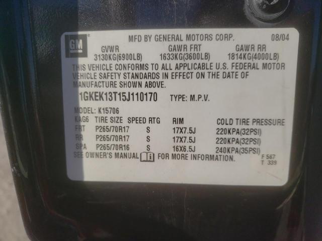 Photo 10 from auction – 2005 GMC YUKON with VIN 1GKEK13T15J110170