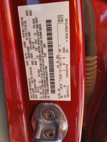 Photo 10 from auction – 2021 FORD ESCAPE SEL with VIN 1FMCU0H65MUA57749