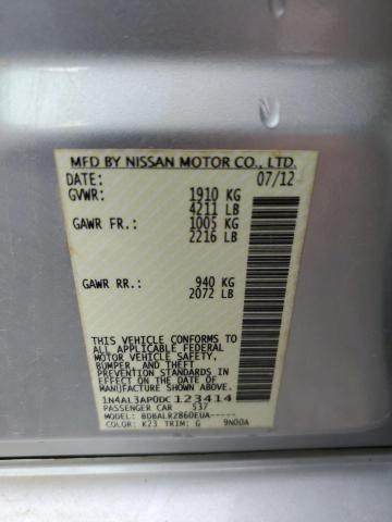 Photo 10 from auction – 2013 NISSAN ALTIMA 2.5 with VIN 1N4AL3AP0DC123414