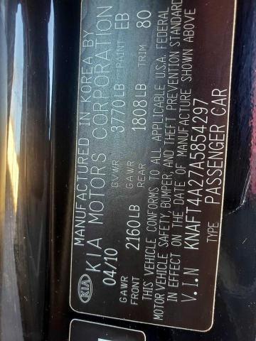 Photo 10 from auction – 2010 KIA FORTE LX with VIN KNAFT4A27A5854297