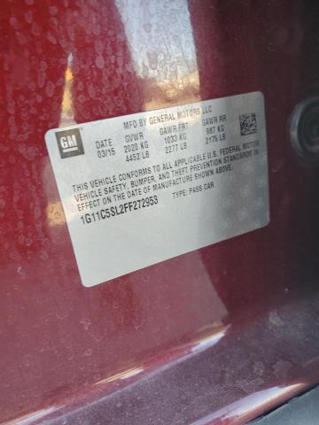 Photo 10 from auction – 2015 CHEVROLET MALIBU 1LT with VIN 1G11C5SL2FF272953